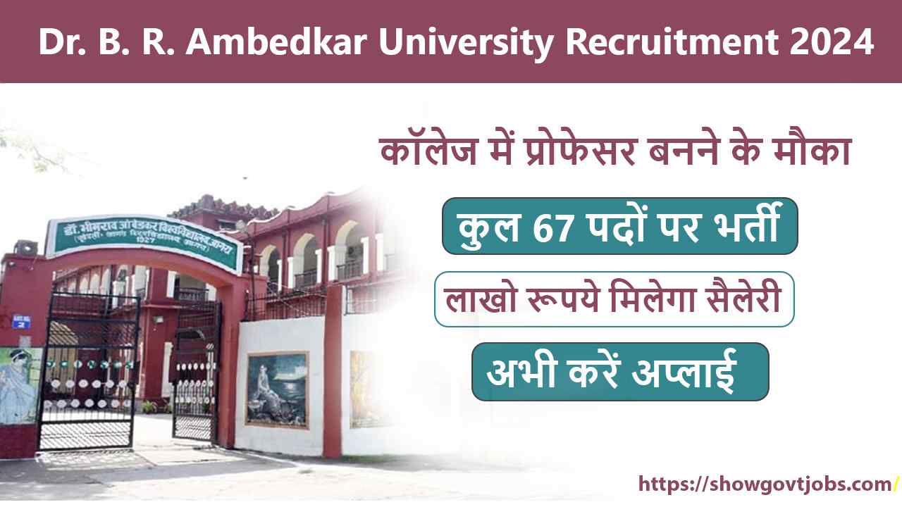 Dr. B. R. Ambedkar University Recruitment 2024