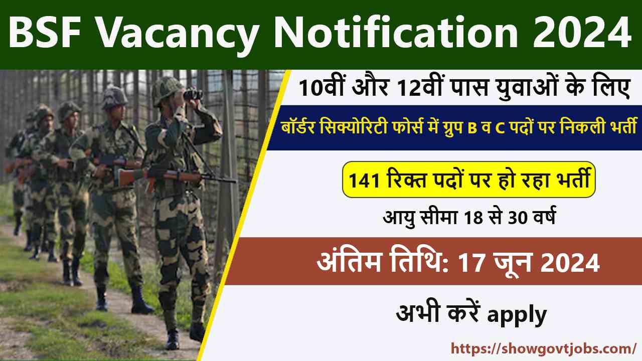 BSF Vacancy 2024 Notification