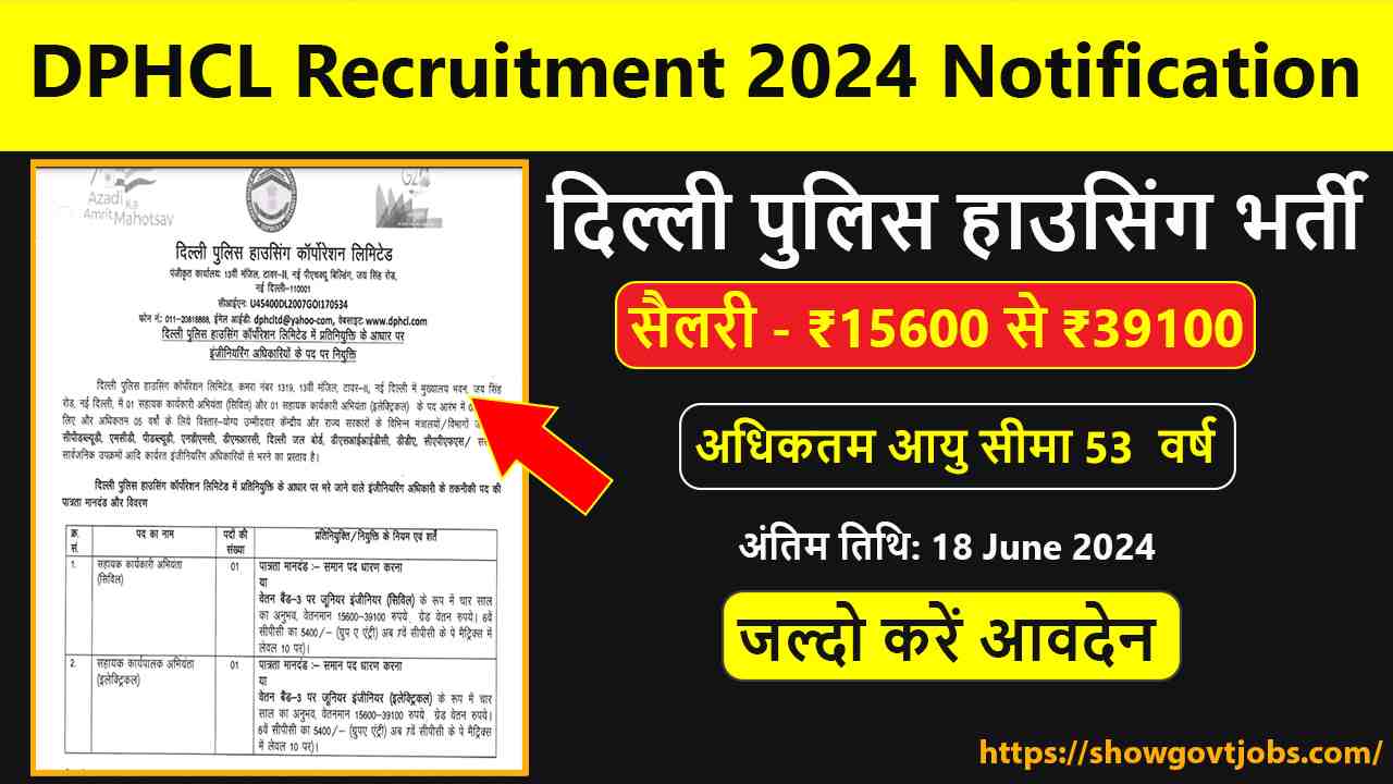 DPHCL Recruitment 2024 Notification