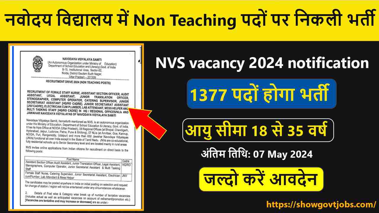 NVS vacancies-2024