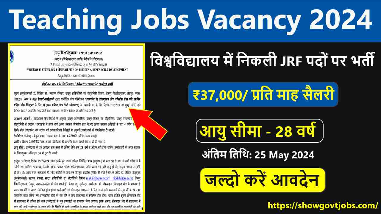 Teaching Jobs Vacancy 2024 Notification