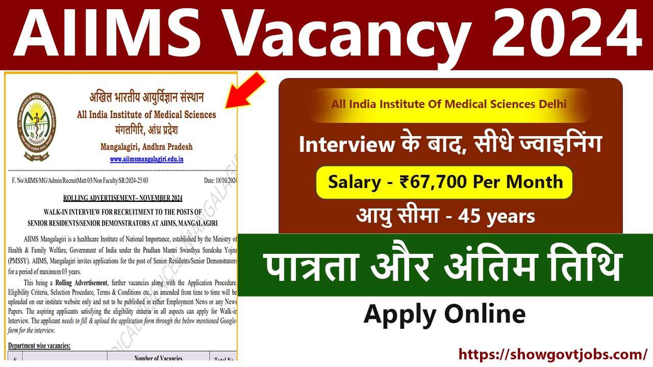 AIIMS Vacancy 2024 Notification