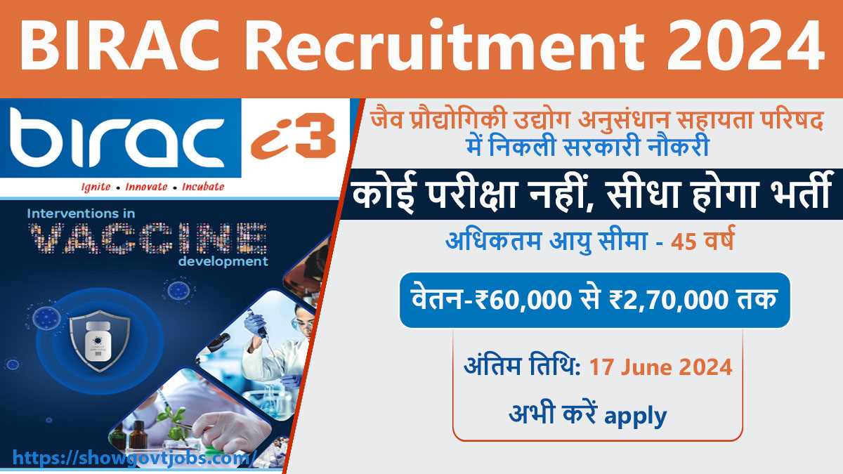 BIRAC Recruitment 2024