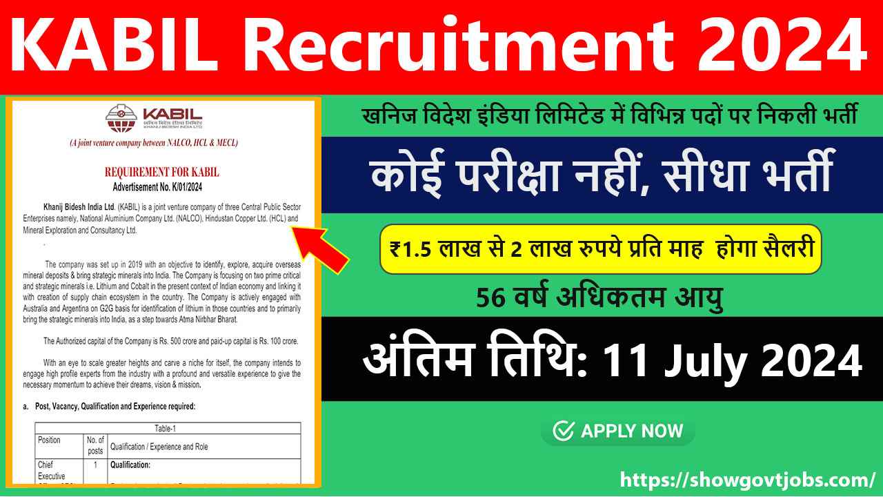 KABIL Recruitment 2024