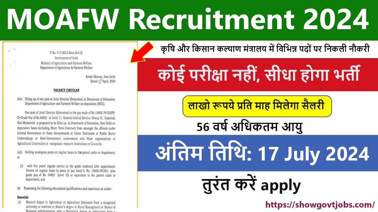 MOAFW Recruitment 2024