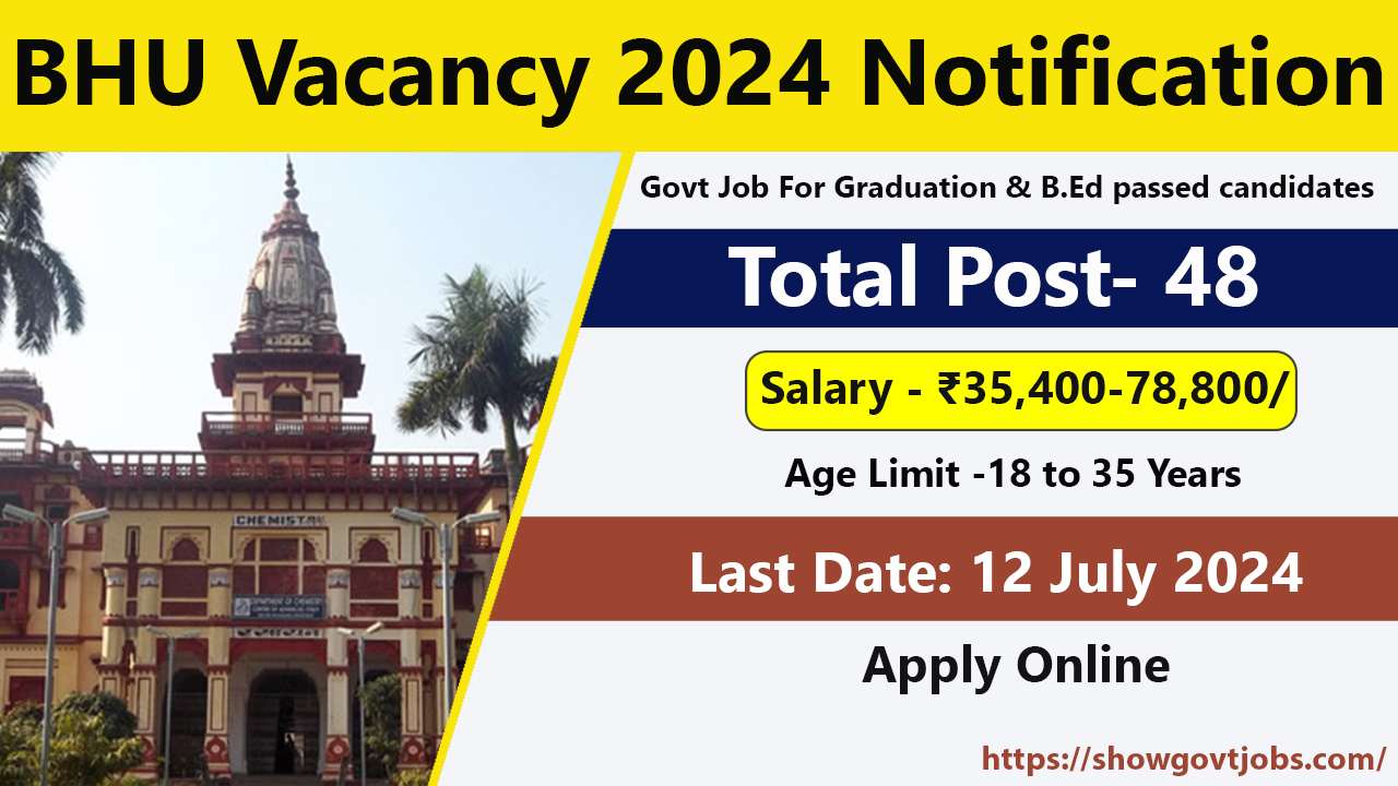 BHU Vacancy 2024 Notification