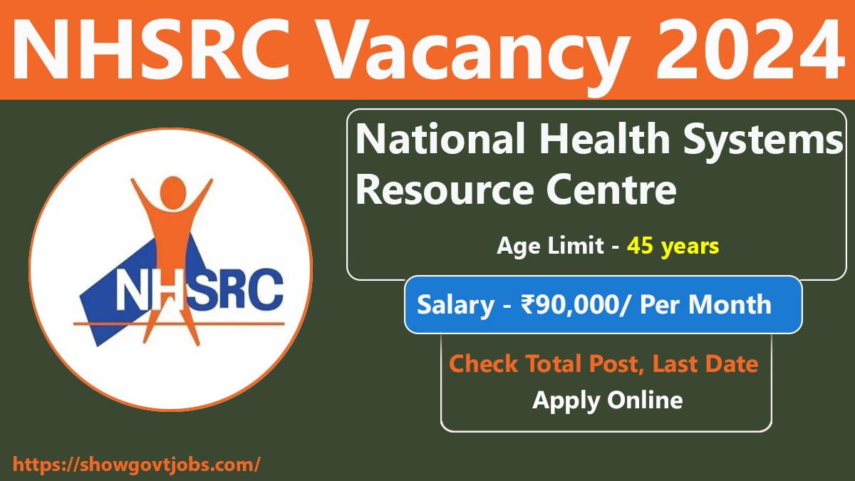 NHSRC Vacancy 2024