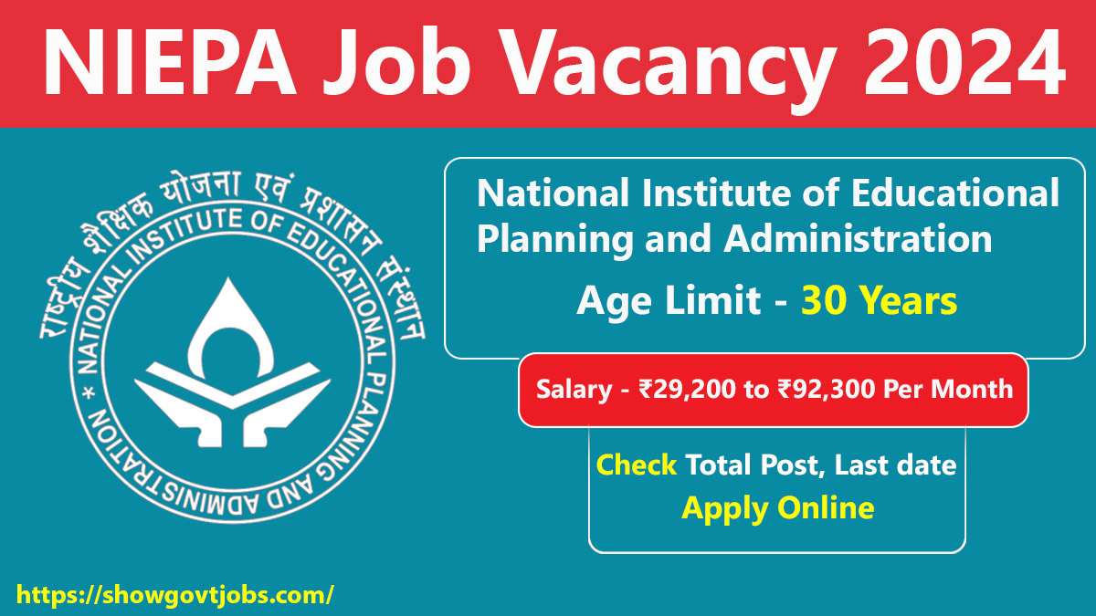 NIEPA Job Vacancy 2024