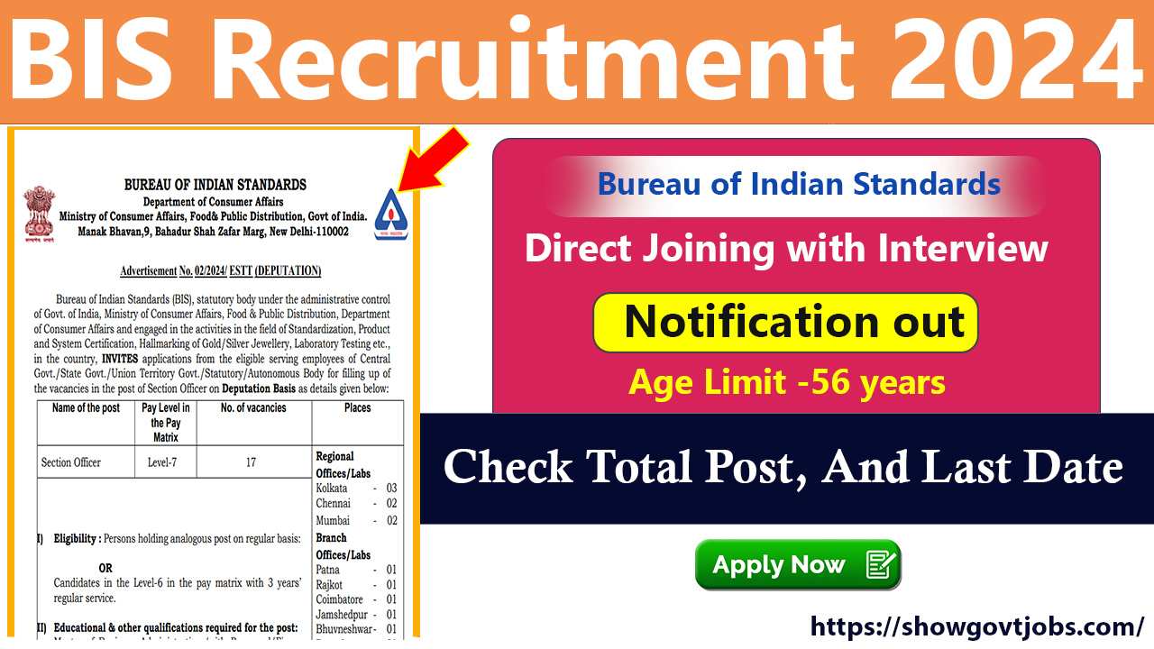 BIS Recruitment 2024