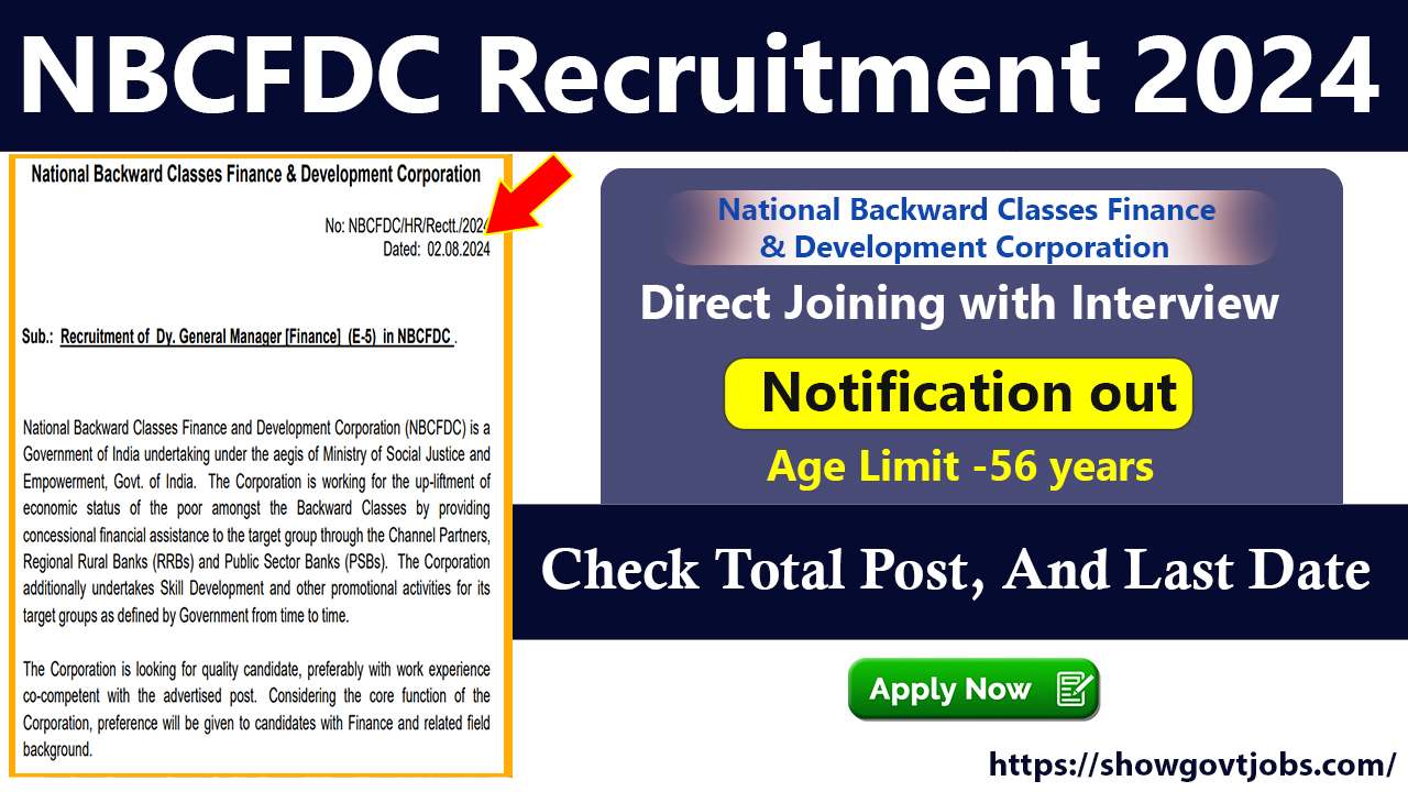 NBCFDC Recruitment 2024