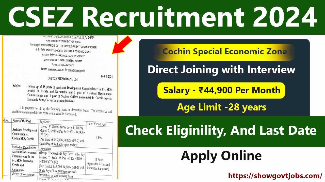 CSEZ Recruitment 2024