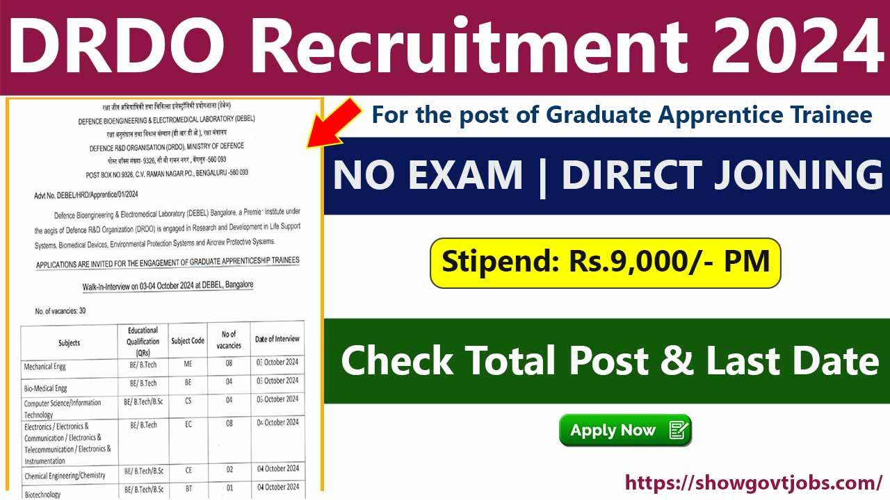 DRDO Recruitment 2024