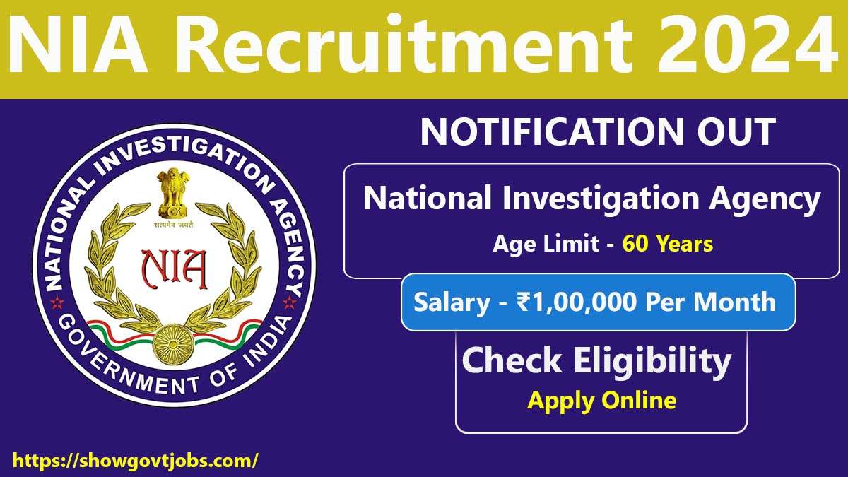 NIA Recruitment 2024