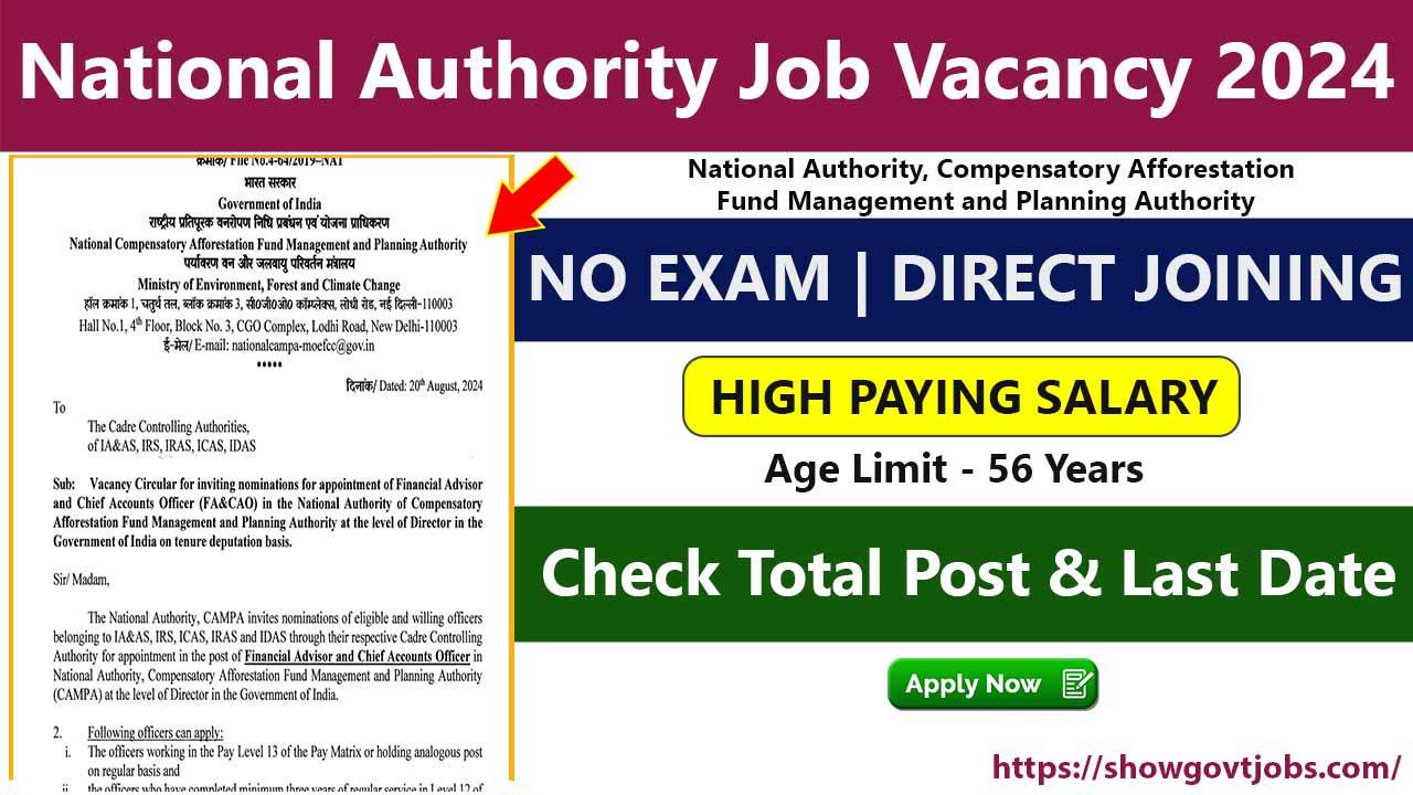 National Authority Job Vacancy 2024