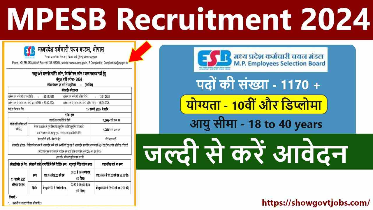MPESB Recruitment 2024