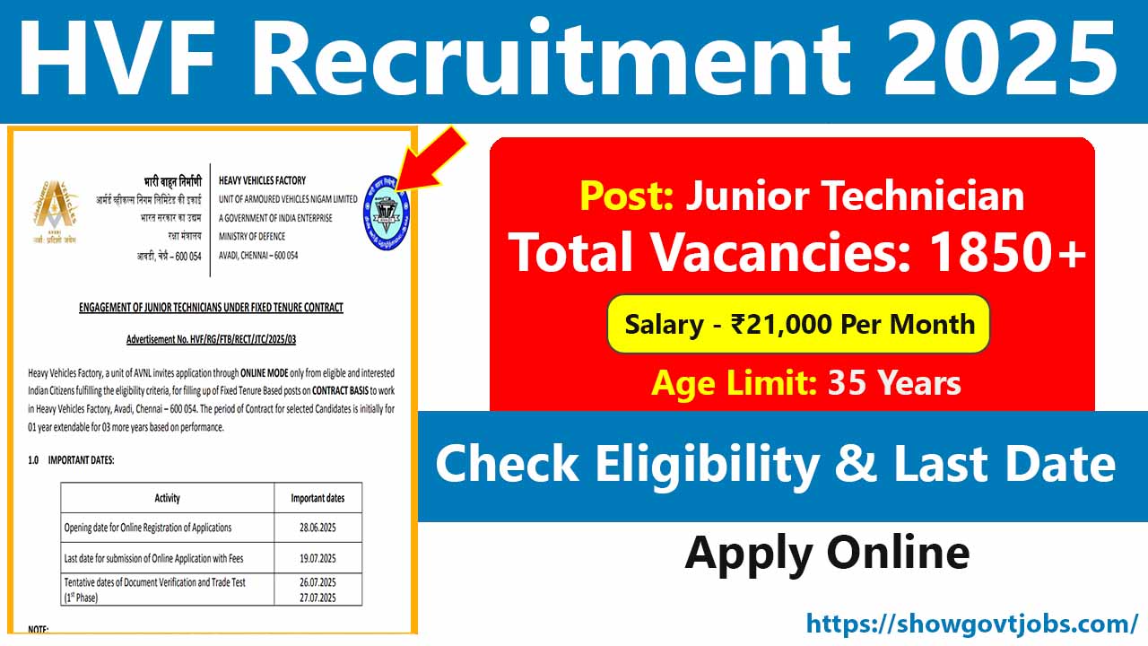 HVF Recruitment 2025