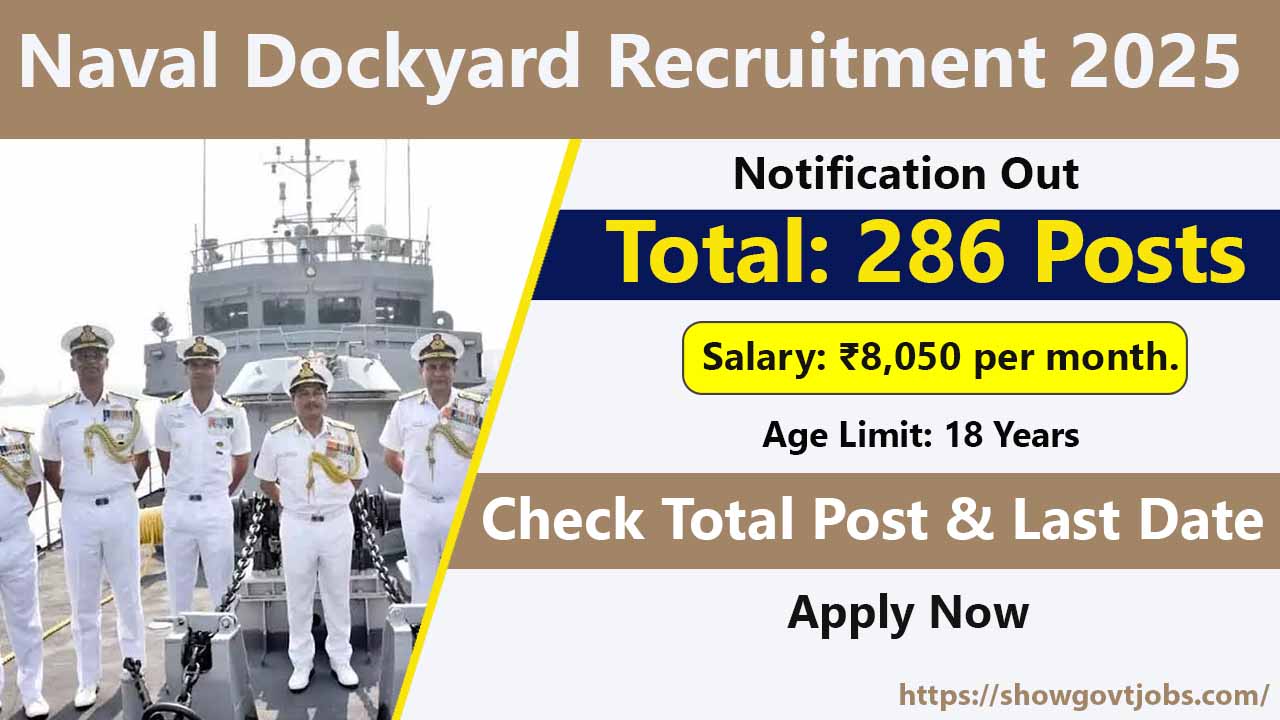 Naval Dockyard Recruitment 2025