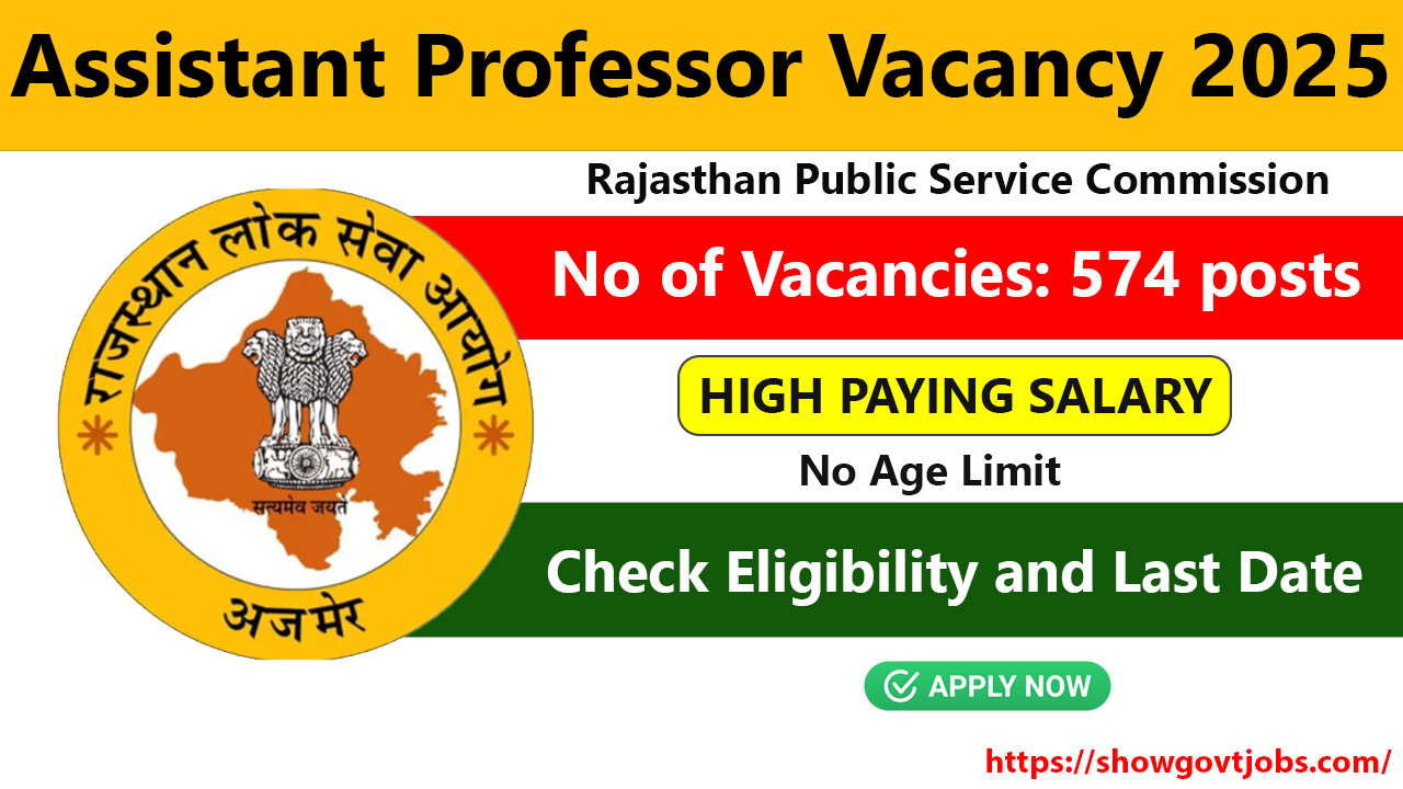 RPSC Assistant Professor Recruitment 2025