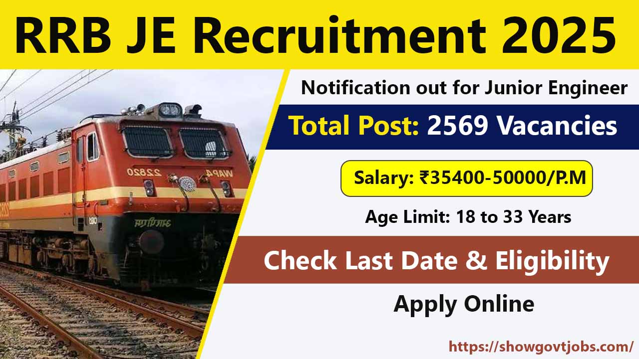 RRB JE Junior Engineer Recruitment 2025